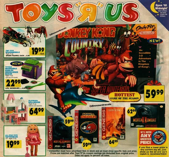 Donkey Kong Country anuncio en Toys R Us